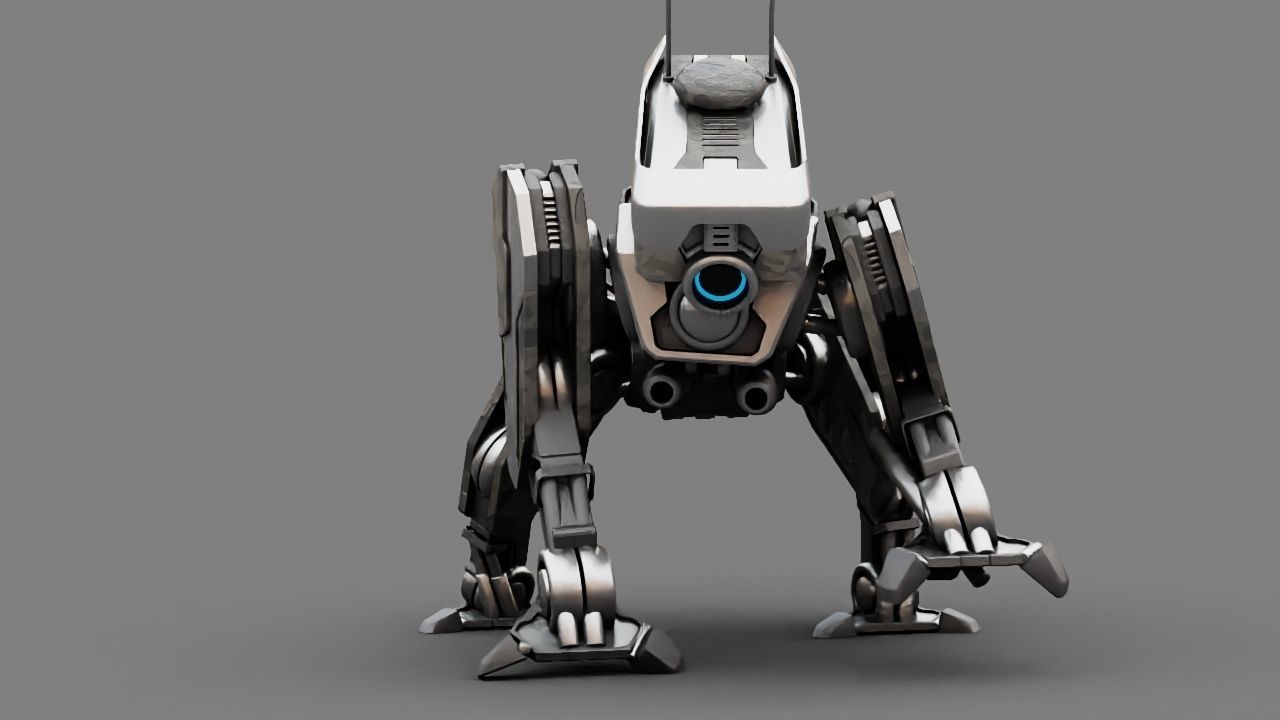 Military Droid  rigged character 3D model_7