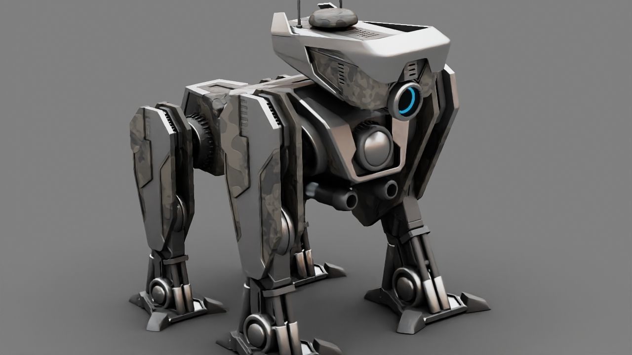 Military Droid  rigged character 3D model_18