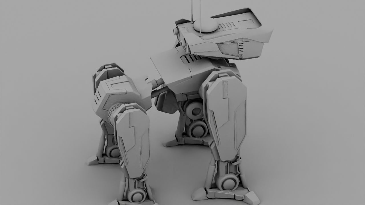 Military Droid  rigged character 3D model_28