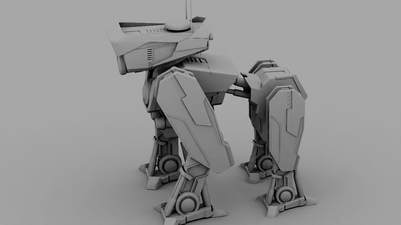 Military Droid  rigged character 3D model_23