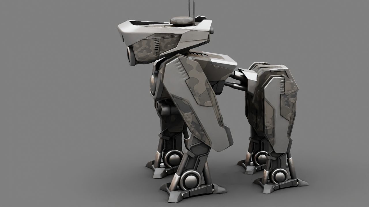 Military Droid  rigged character 3D model_11
