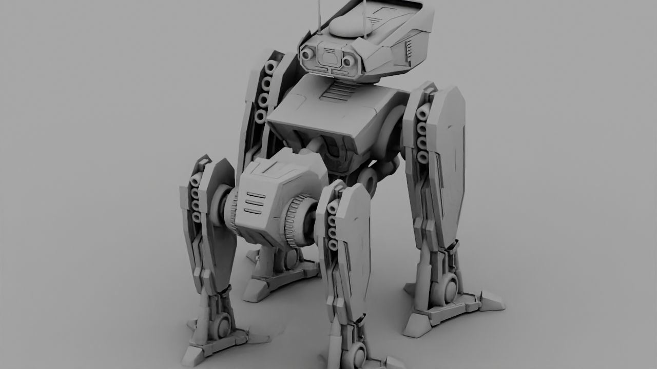 Military Droid  rigged character 3D model_27