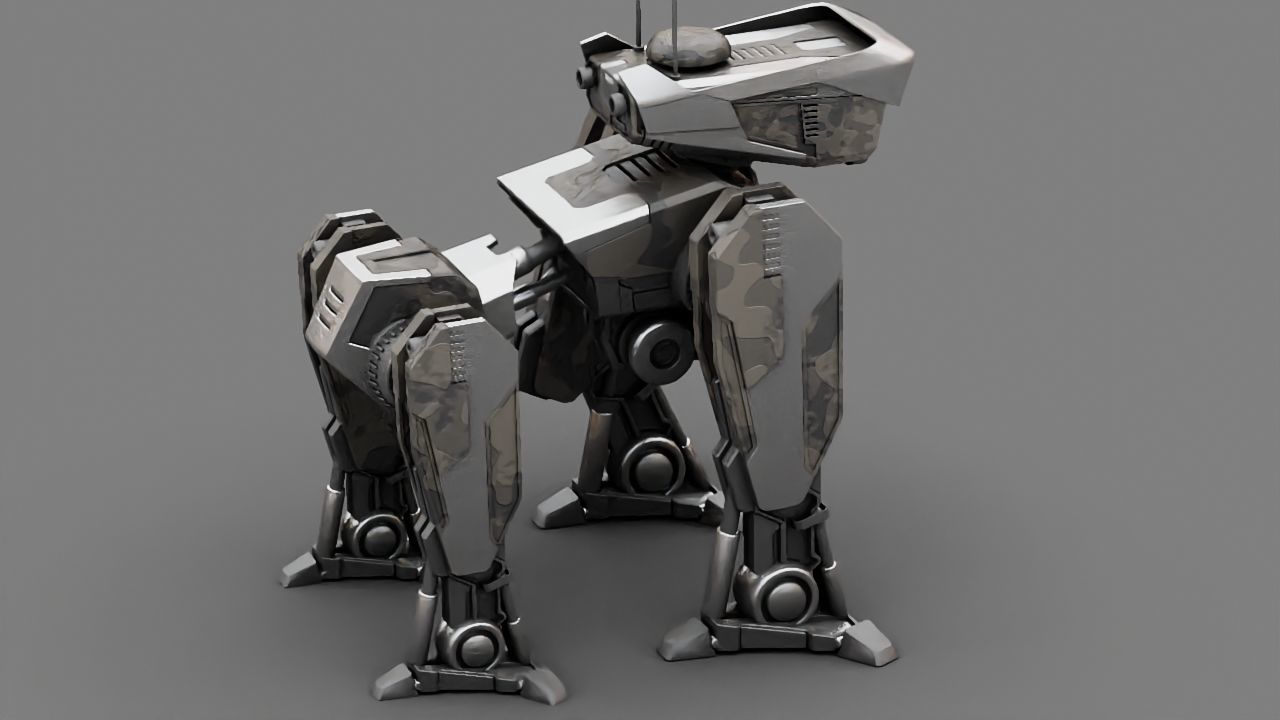 Military Droid  rigged character 3D model_14