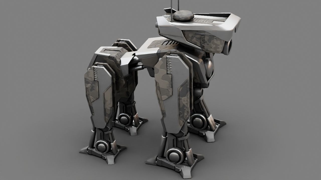 Military Droid  rigged character 3D model_17