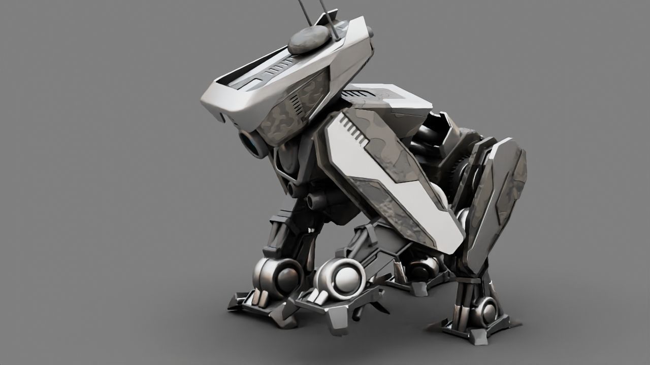 Military Droid  rigged character 3D model_10