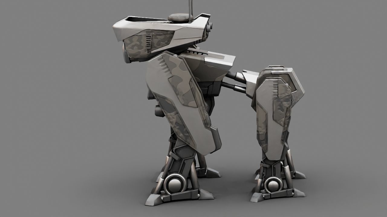 Military Droid  rigged character 3D model_12