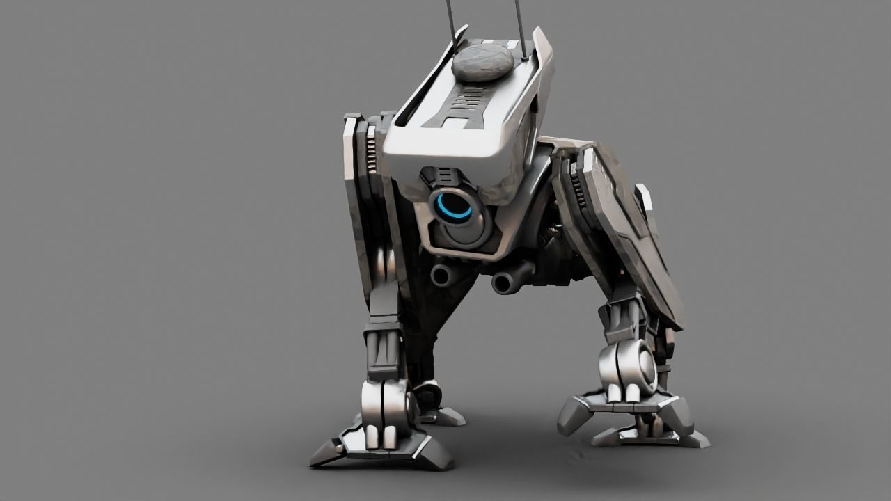 Military Droid  rigged character 3D model_8