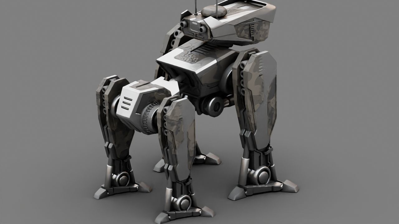 Military Droid  rigged character 3D model_15