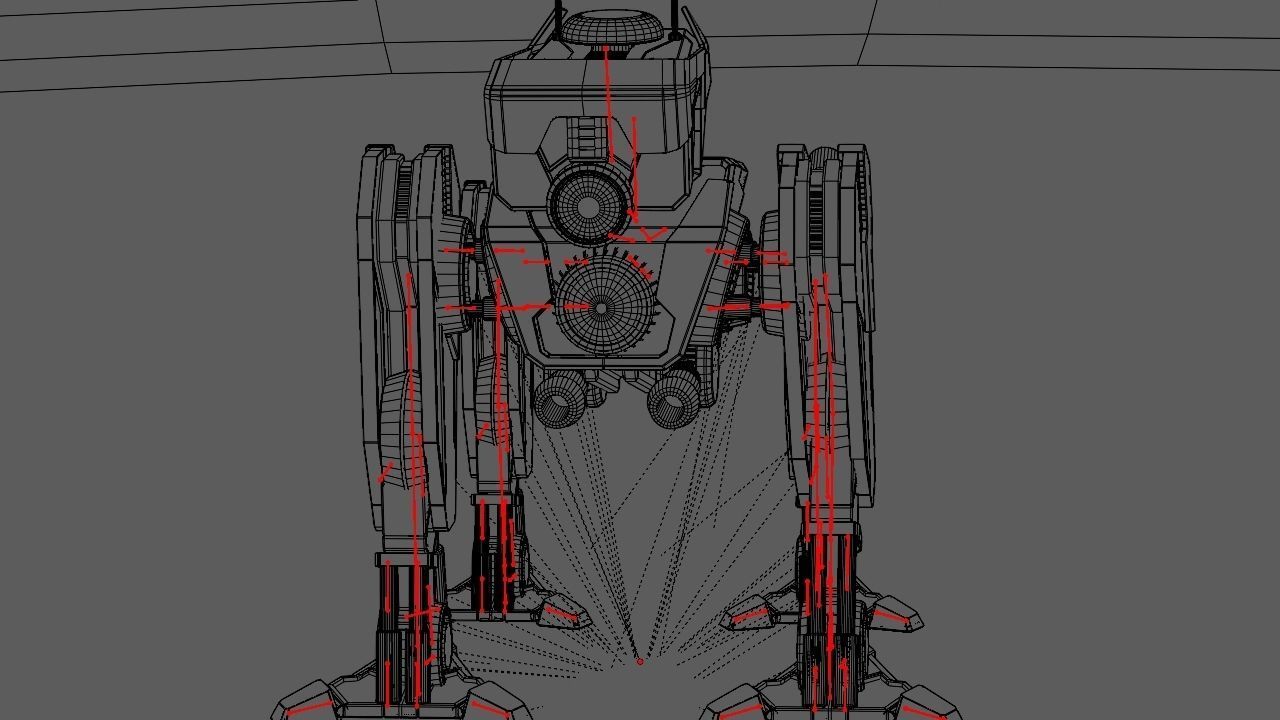 Military Droid  rigged character 3D model_31