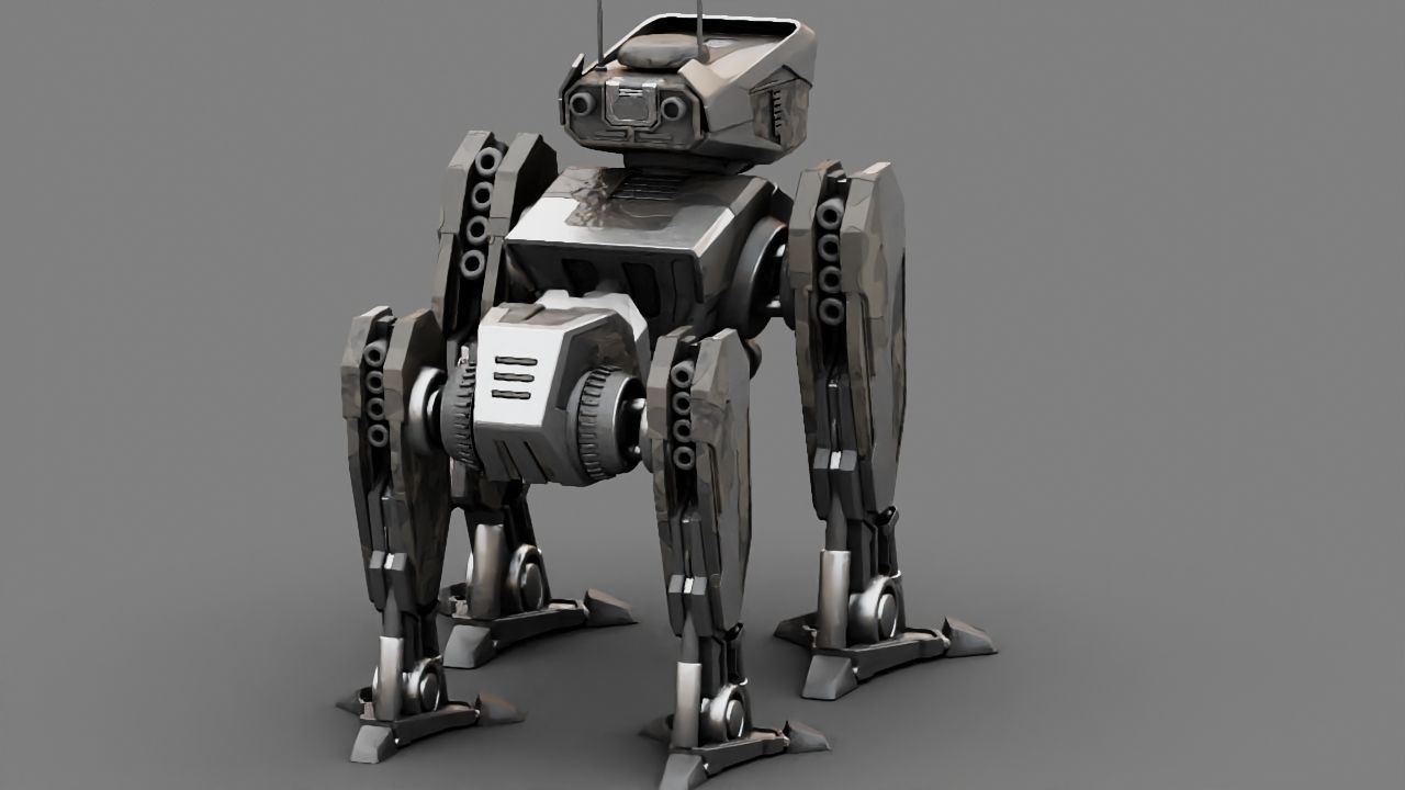 Military Droid  rigged character 3D model_5