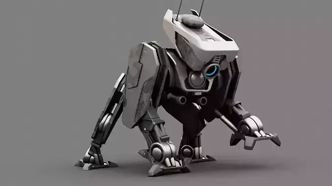Military Droid  rigged character