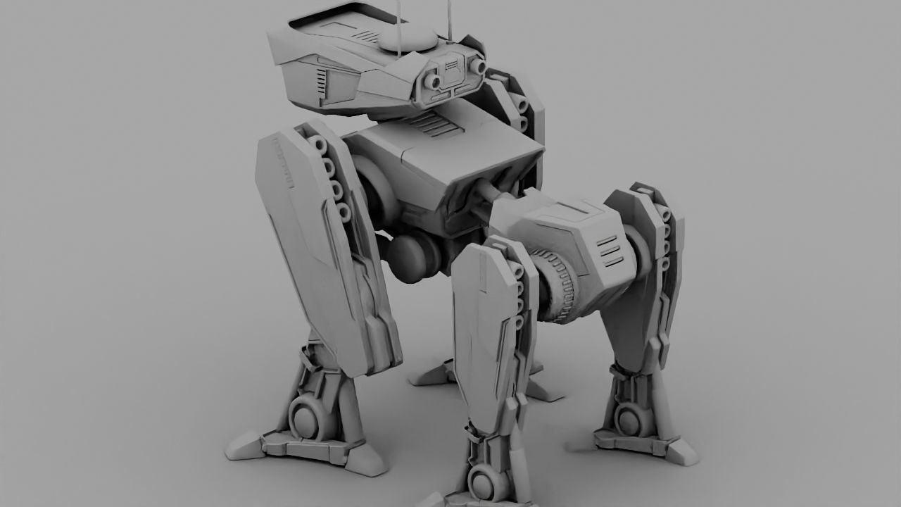 Military Droid  rigged character 3D model_25