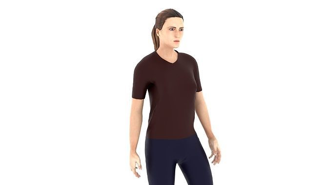 Woman Low-poly 3D model