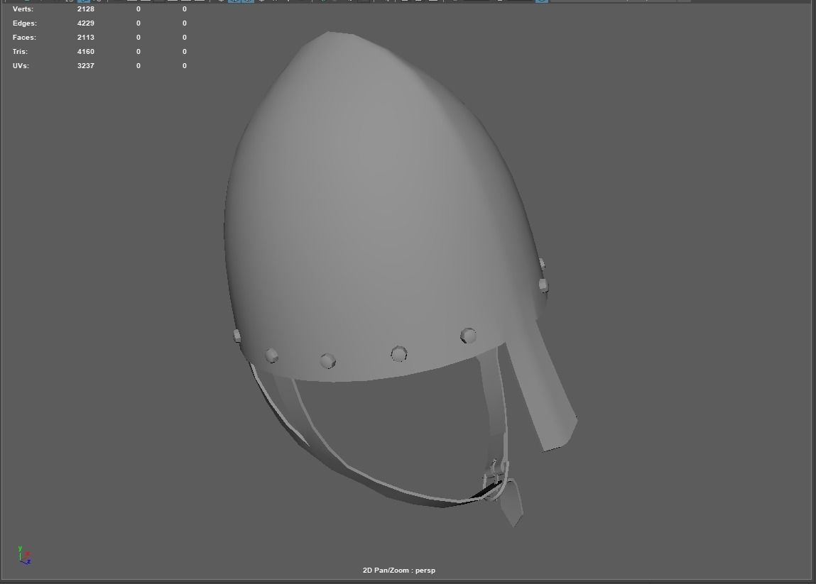 Norman Helmet Low-poly 3D model_12