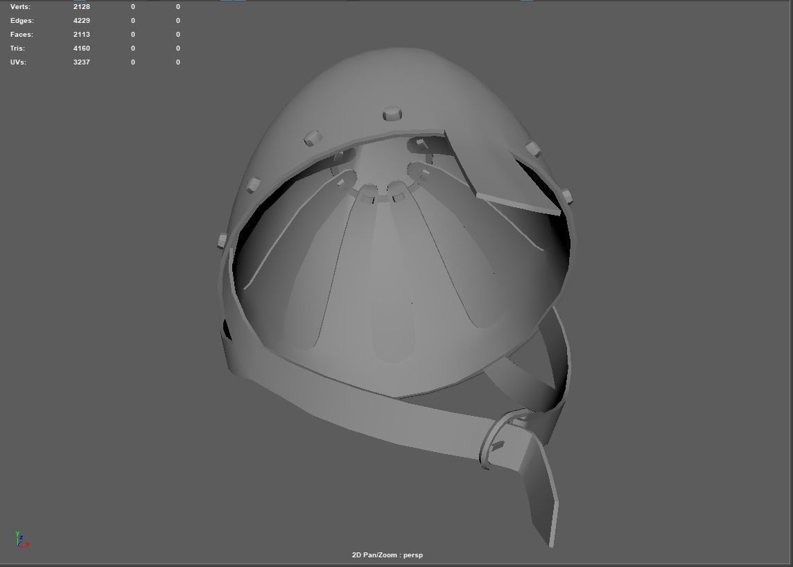 Norman Helmet Low-poly 3D model_27