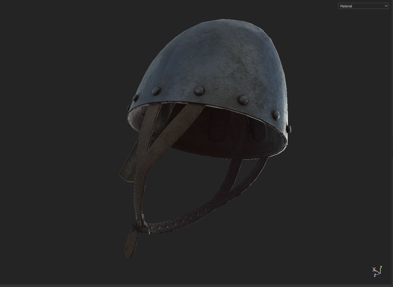 Norman Helmet Low-poly 3D model_26