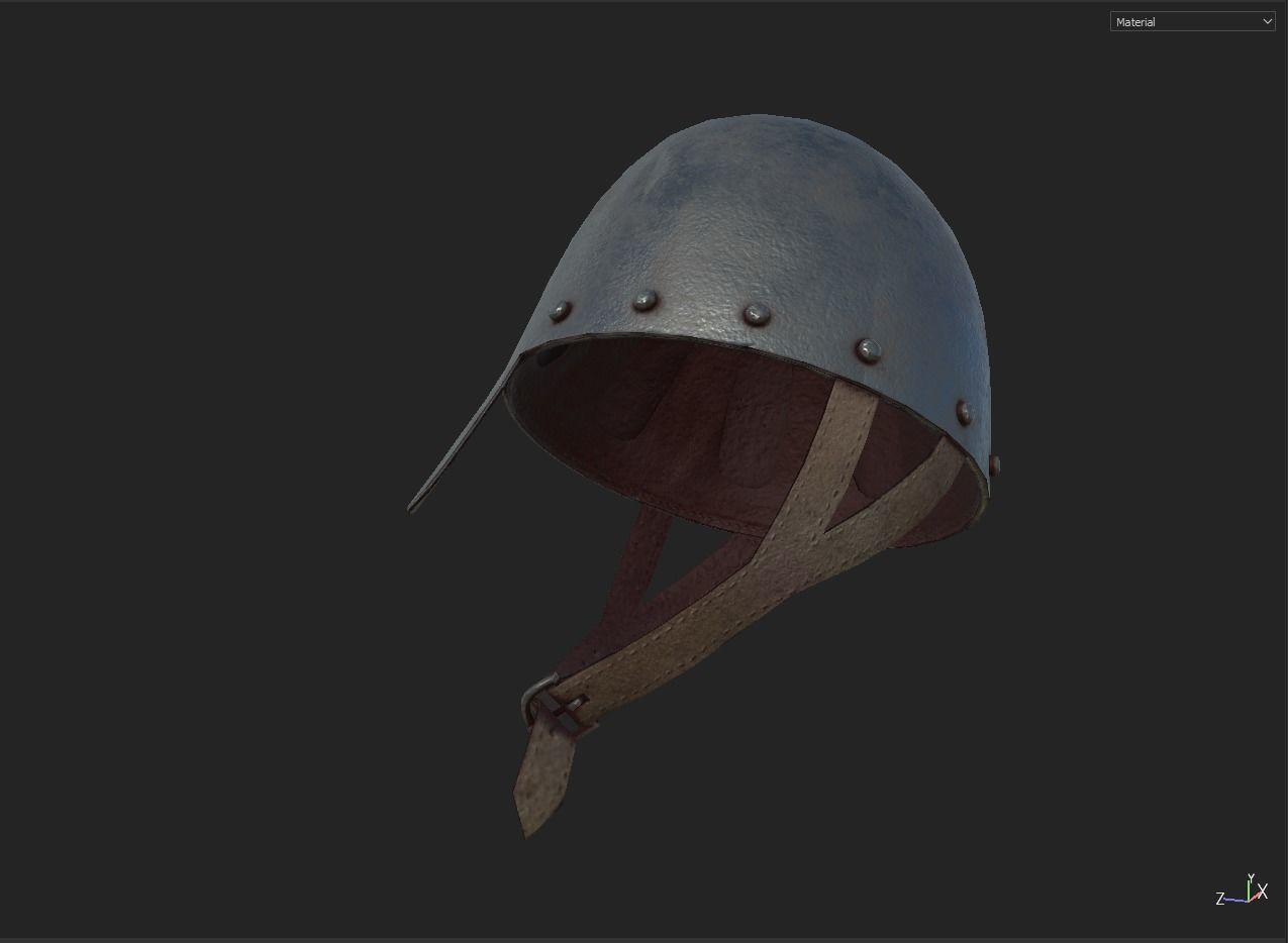 Norman Helmet Low-poly 3D model_22