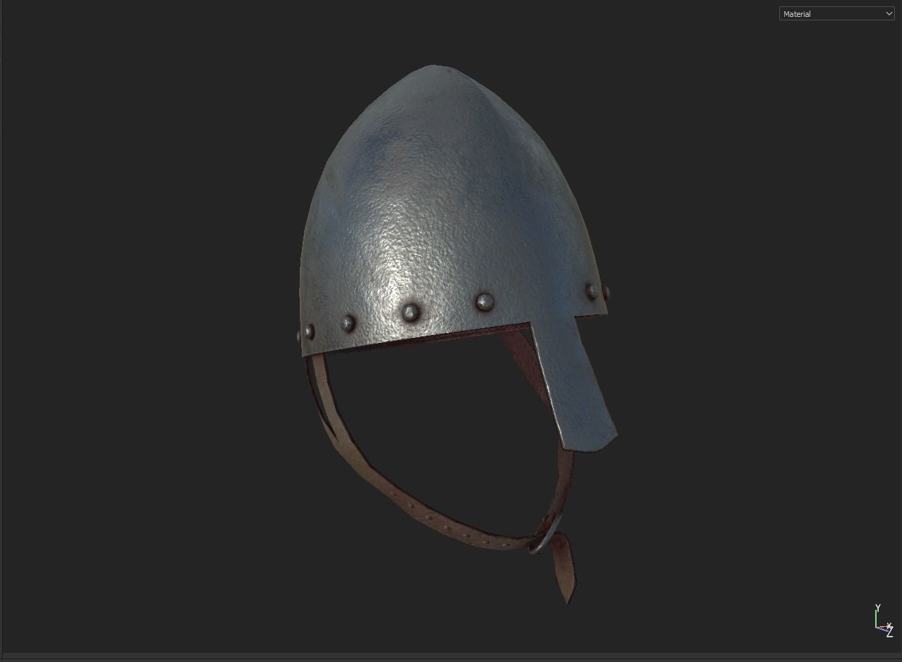 Norman Helmet Low-poly 3D model_15