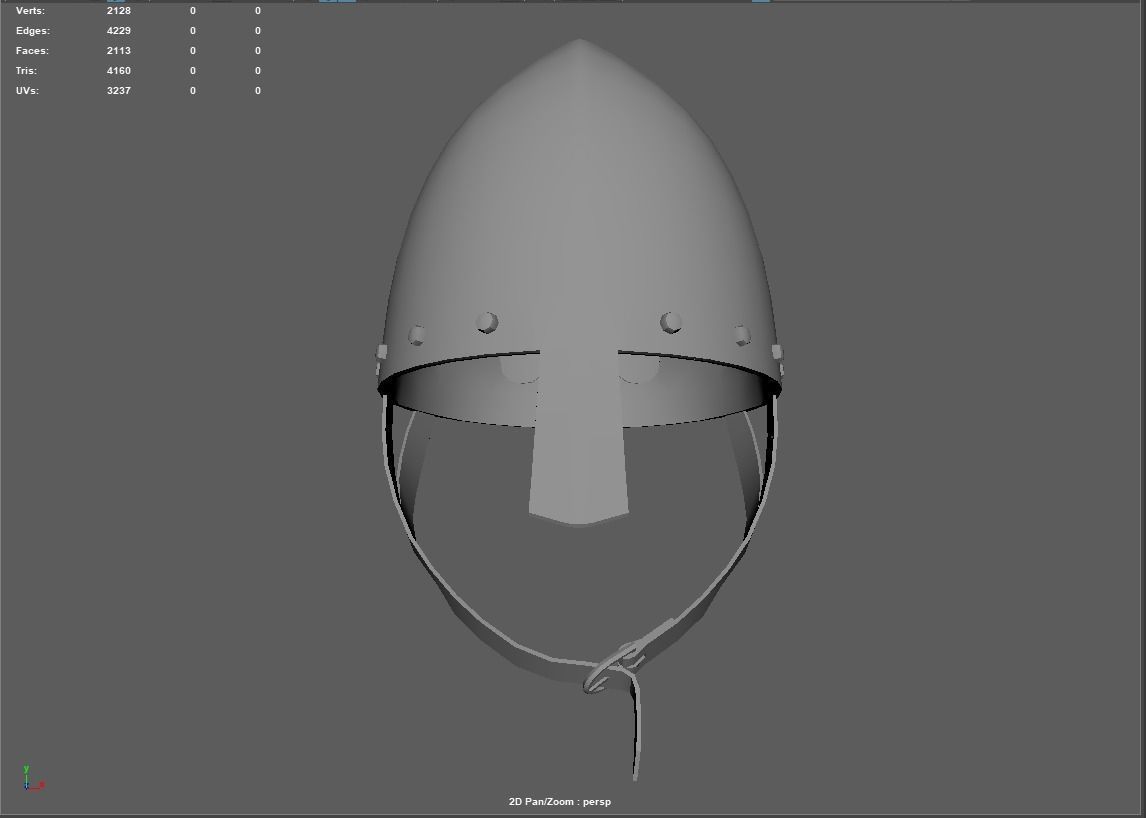 Norman Helmet Low-poly 3D model_14