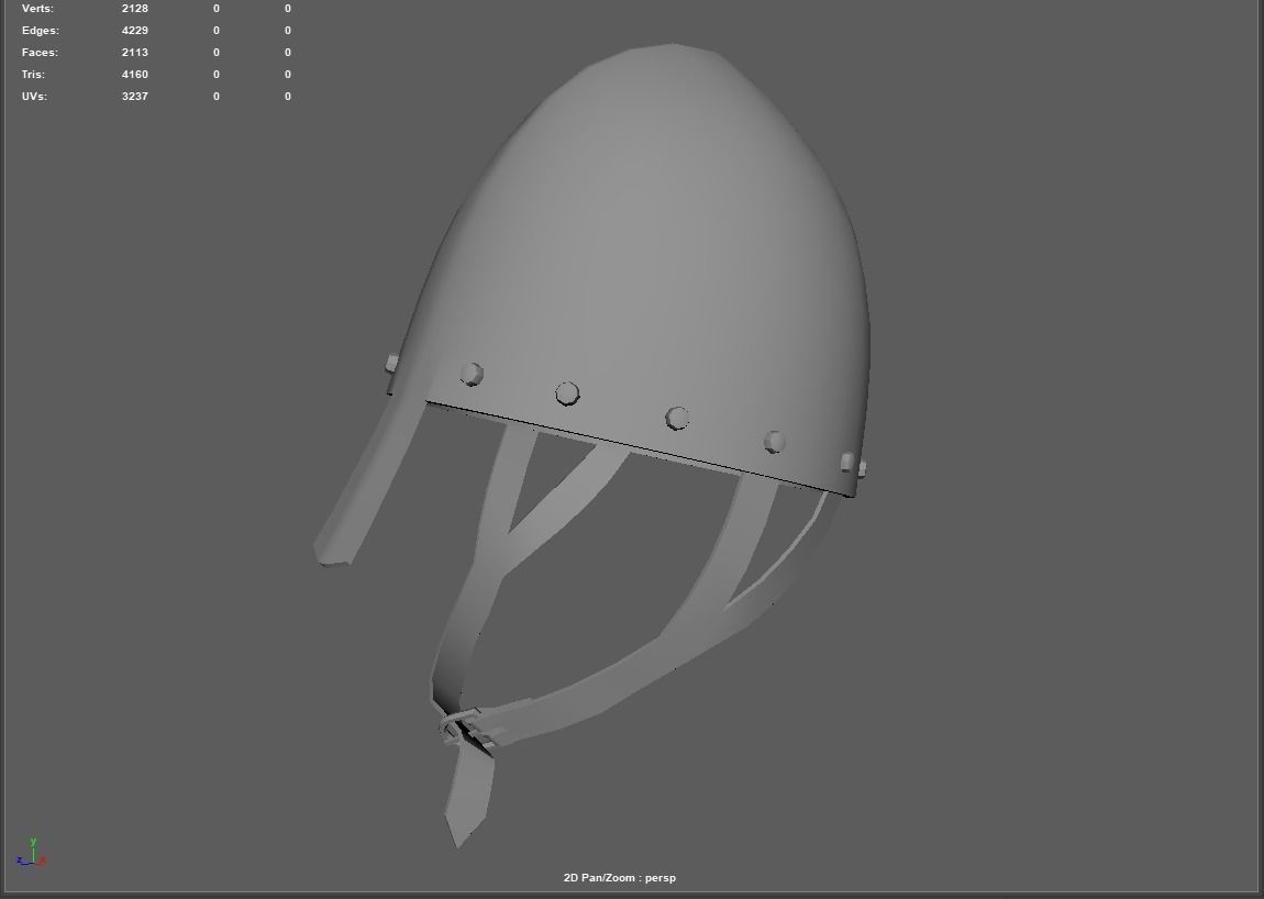 Norman Helmet Low-poly 3D model_13