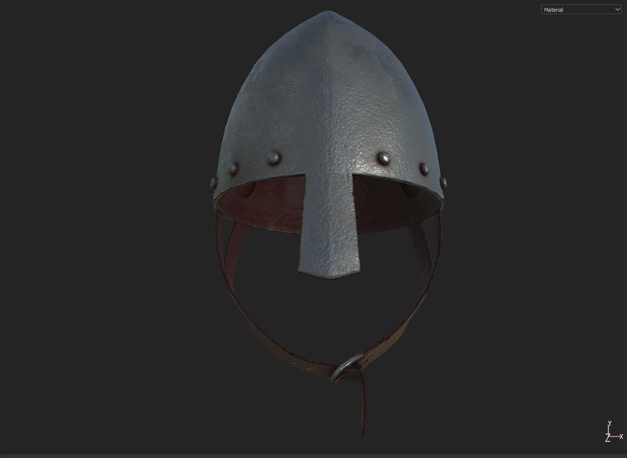 Norman Helmet Low-poly 3D model_23