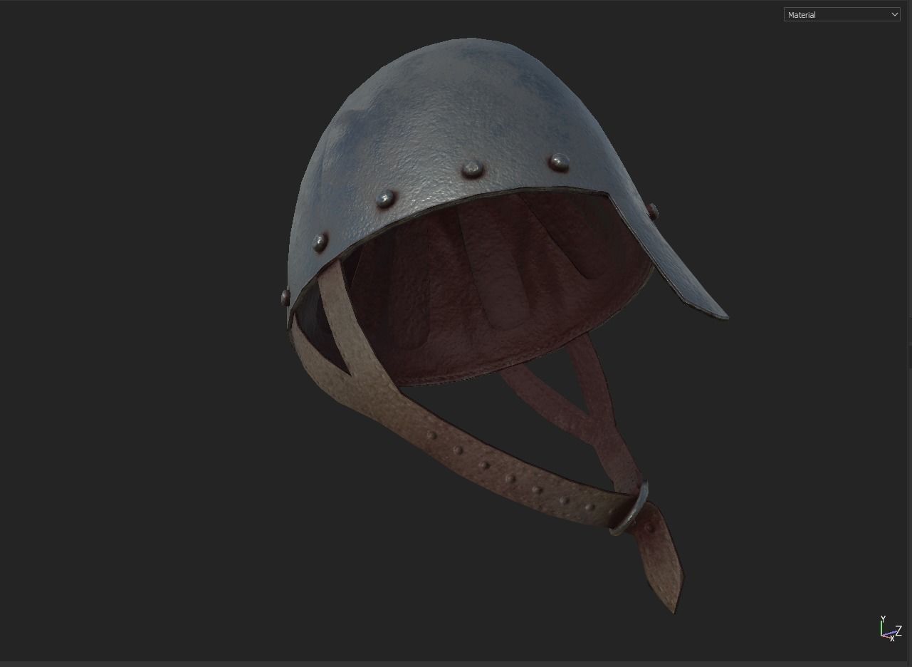 Norman Helmet Low-poly 3D model_18