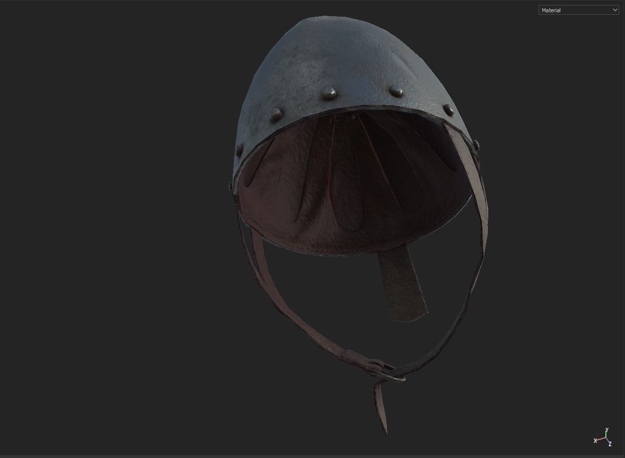 Norman Helmet Low-poly 3D model_25