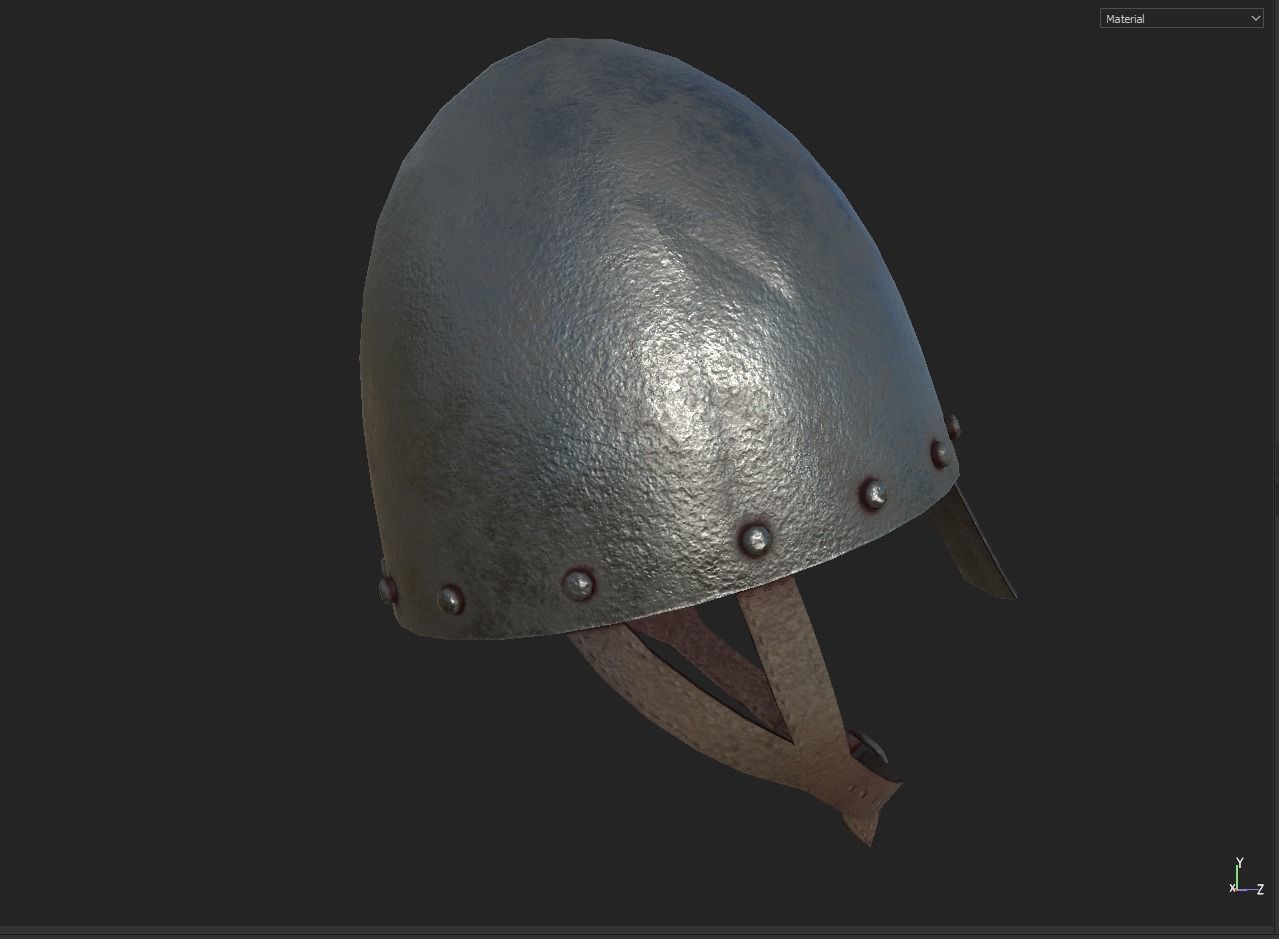 Norman Helmet Low-poly 3D model_24