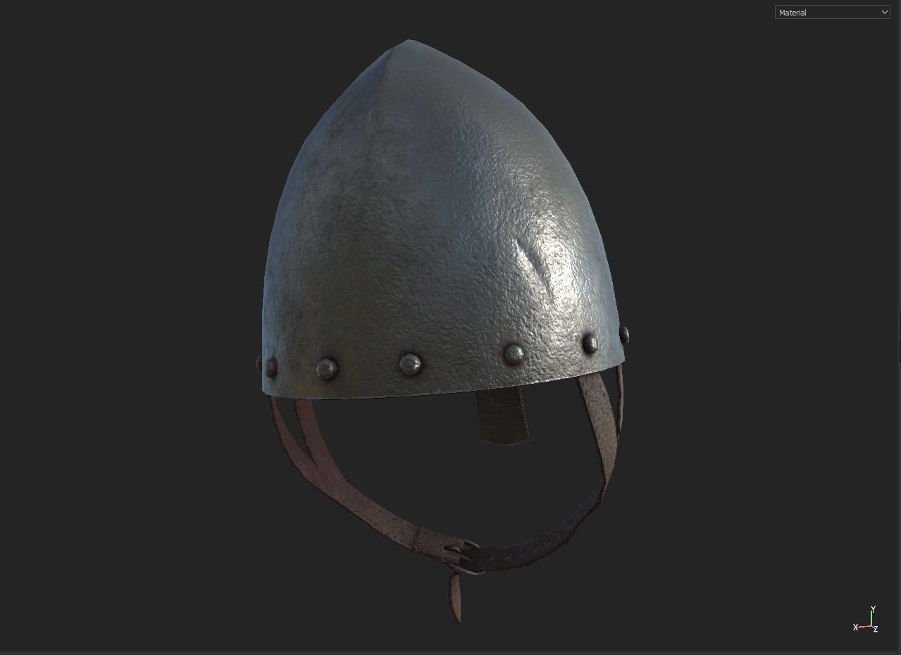 Norman Helmet Low-poly 3D model_21