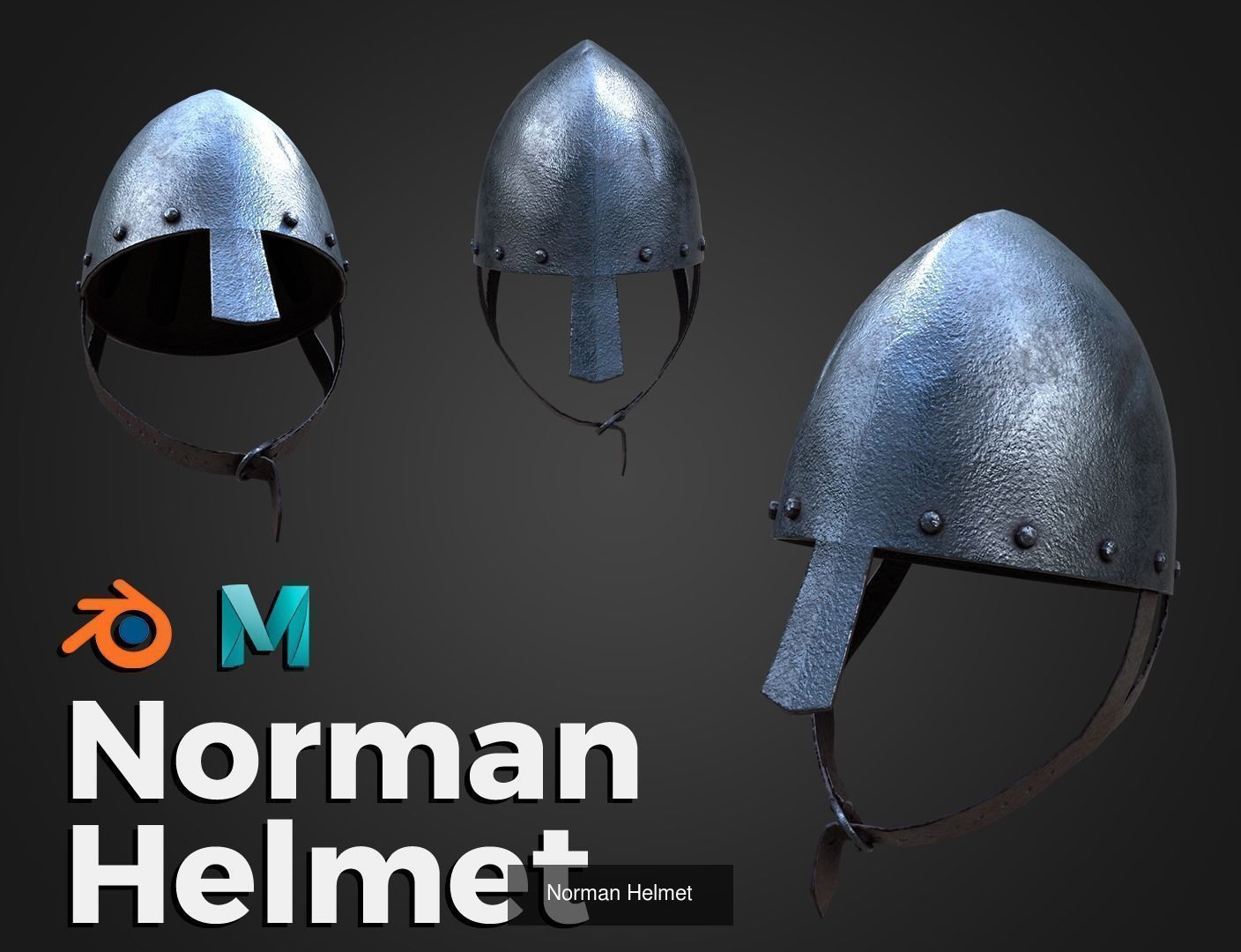   Medieval Helmet 3D Model Collection_6