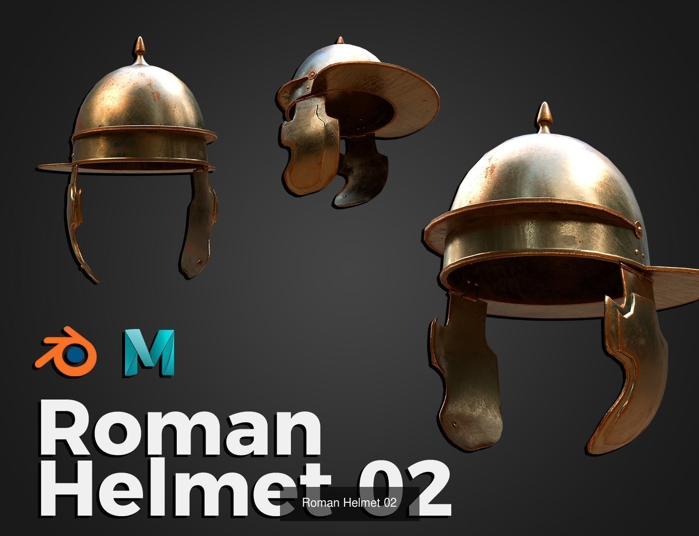   Medieval Helmet 3D Model Collection_3