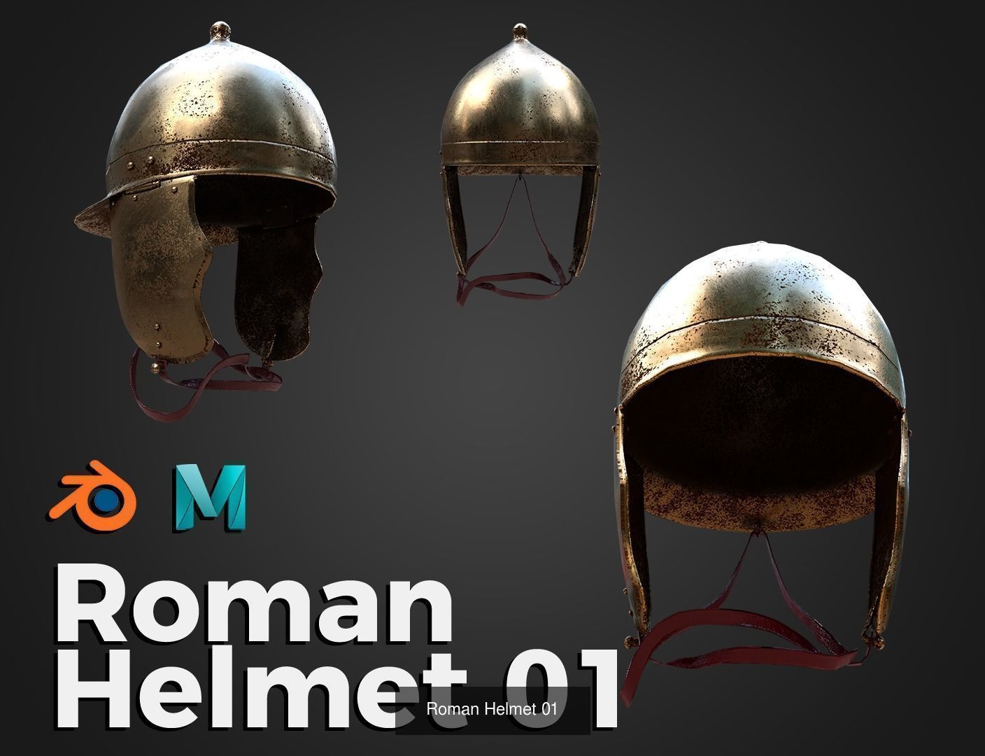   Medieval Helmet 3D Model Collection_2