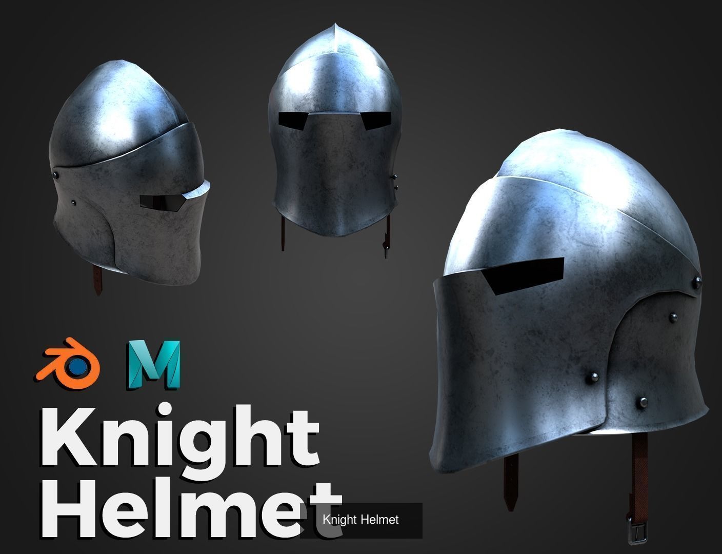   Medieval Helmet 3D Model Collection_5