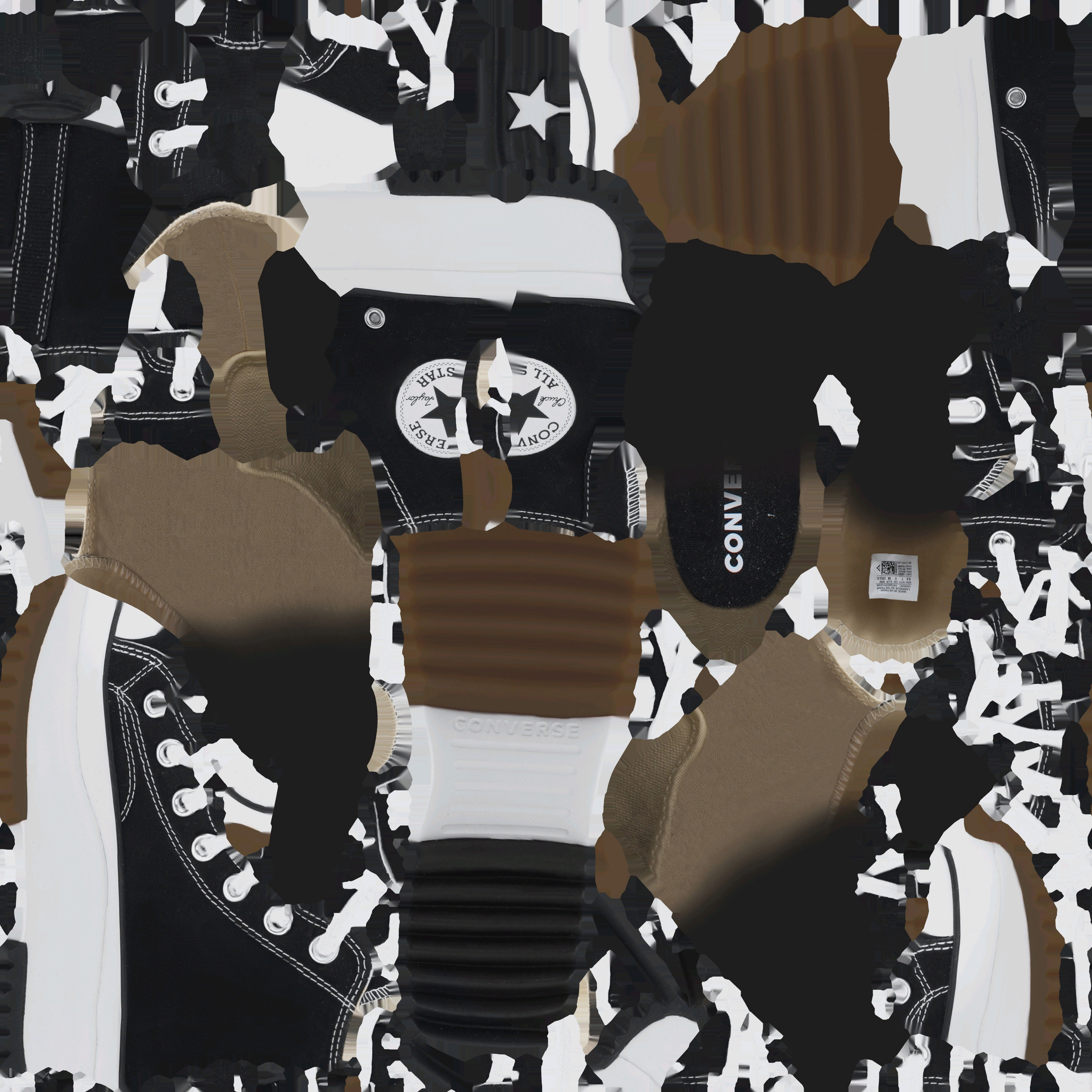 Converse Run Star Hike Hi Black White Gum 3D model_11