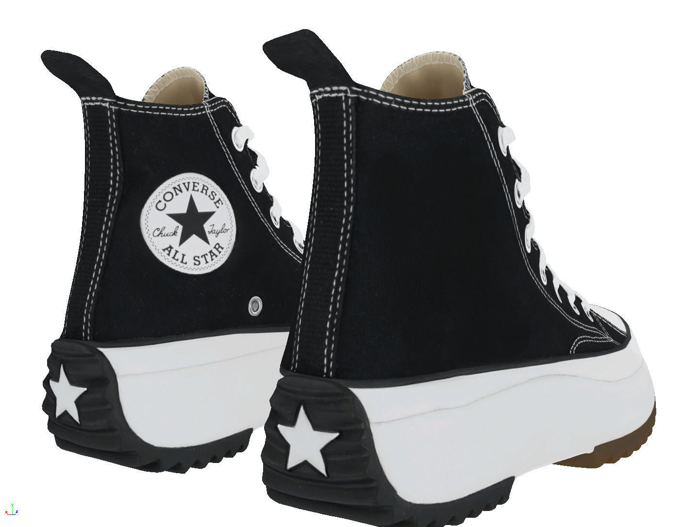 Converse Run Star Hike Hi Black White Gum 3D model_4
