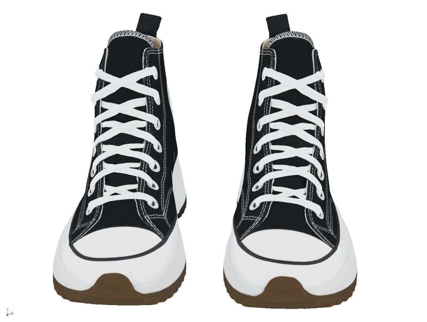 Converse Run Star Hike Hi Black White Gum 3D model_2