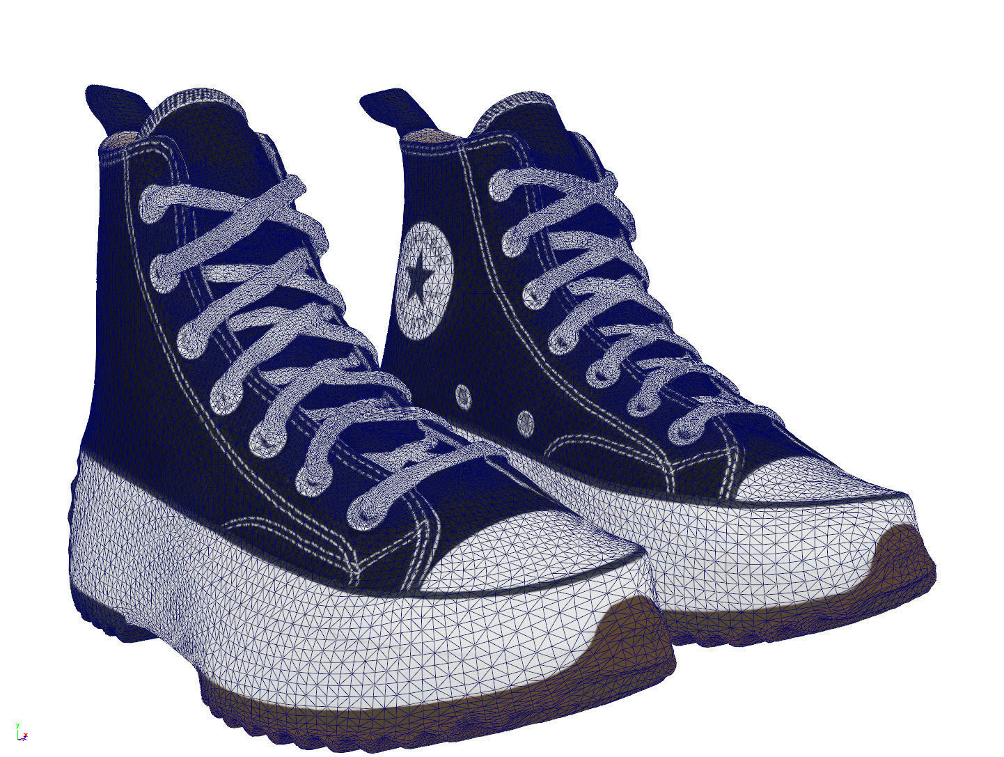 Converse Run Star Hike Hi Black White Gum 3D model_9