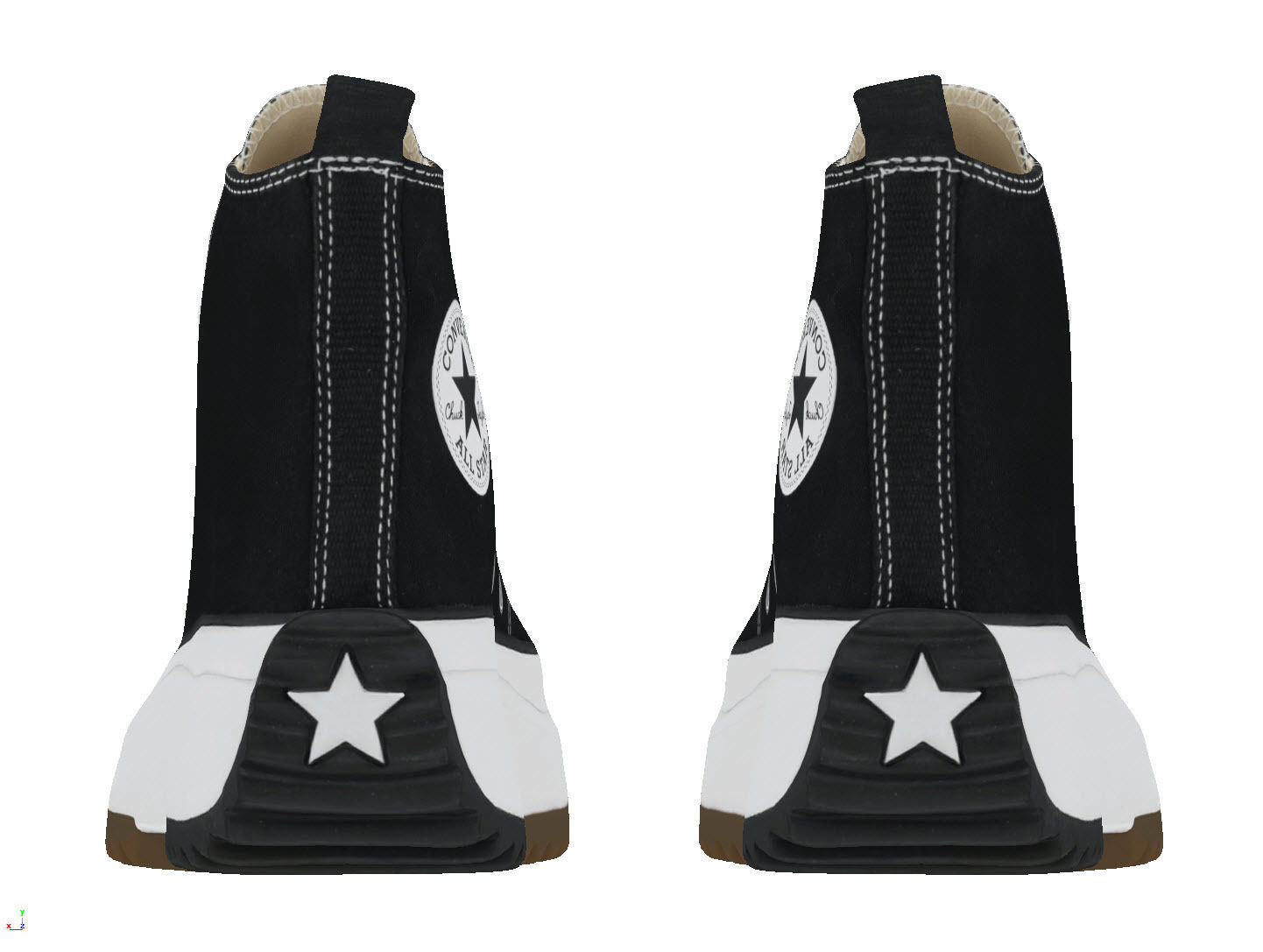 Converse Run Star Hike Hi Black White Gum 3D model_5