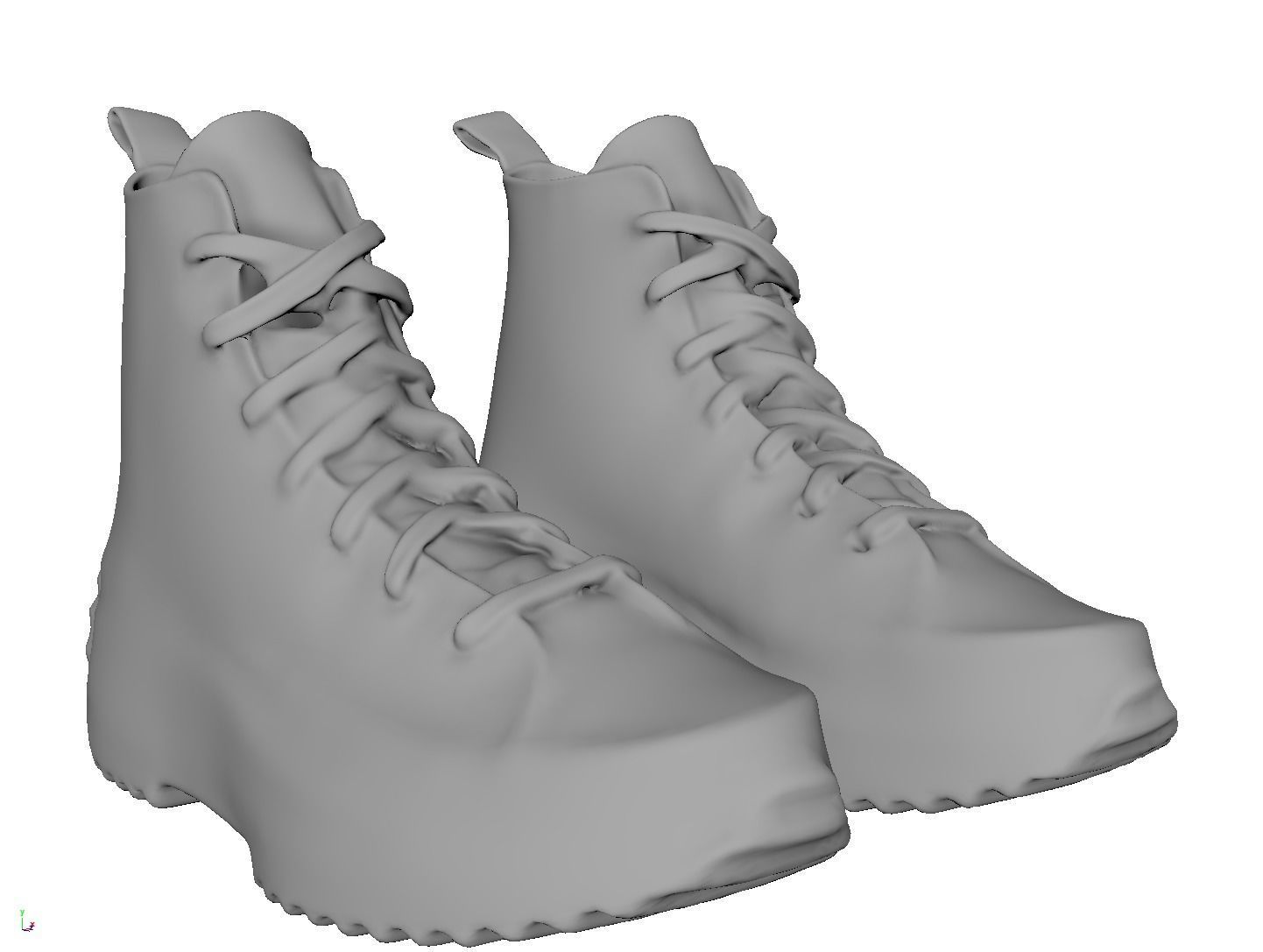 Converse Run Star Hike Hi Black White Gum 3D model_10