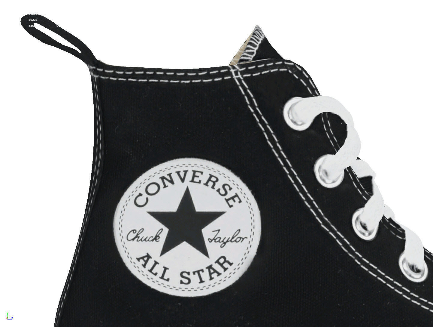 Converse Run Star Hike Hi Black White Gum 3D model_6