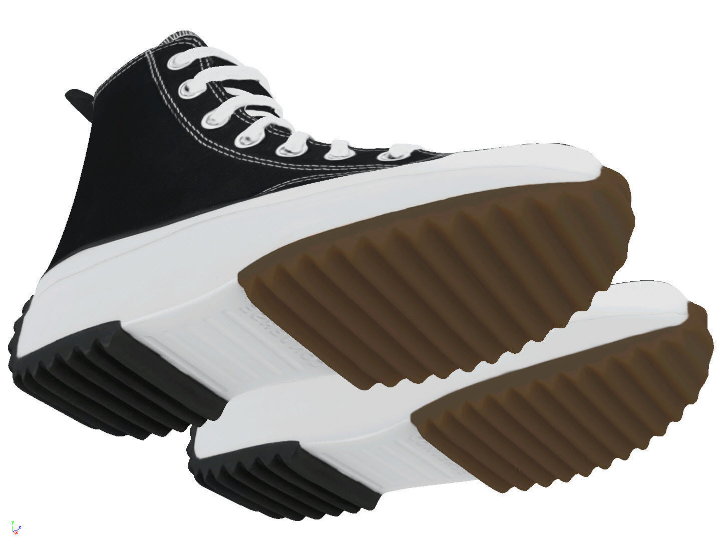 Converse Run Star Hike Hi Black White Gum 3D model_8