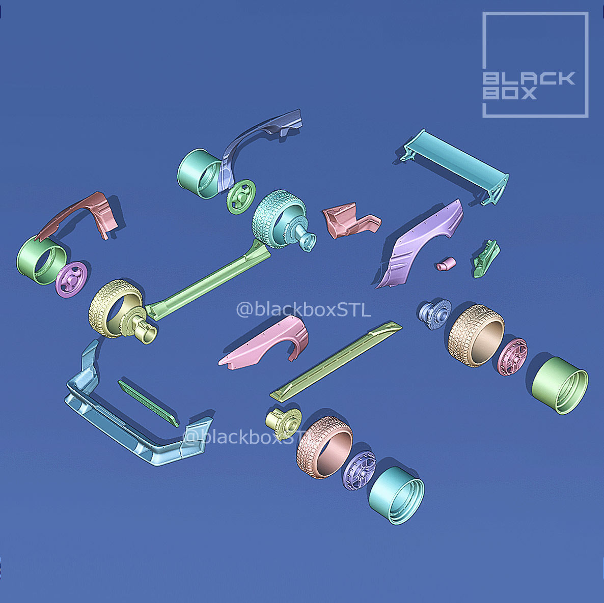 Bodykit for AE86 AOSHIMA 1-24th Modelkit 3D print model_7