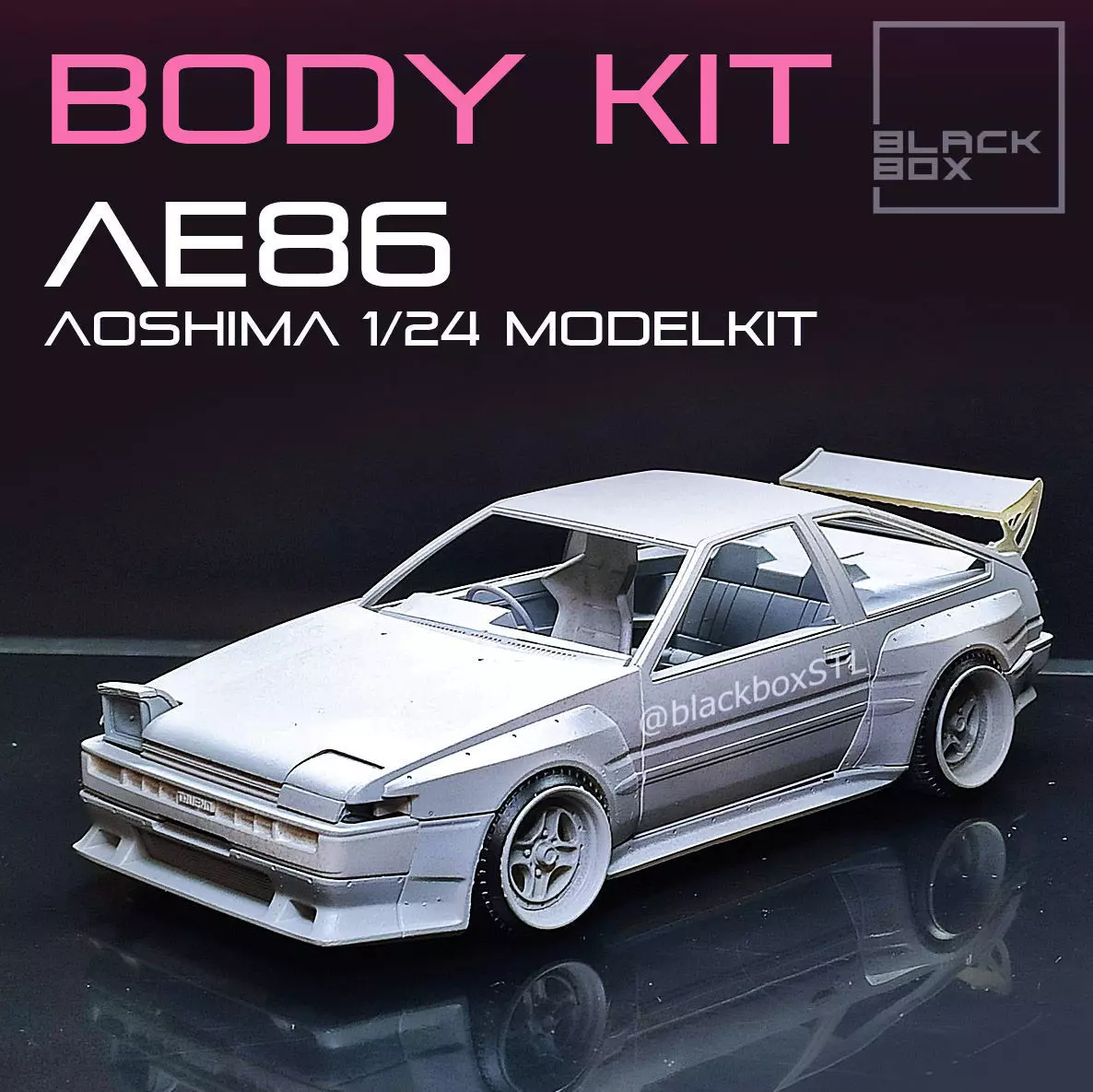 Bodykit for AE86 AOSHIMA 1-24th Modelkit 3D print model_0