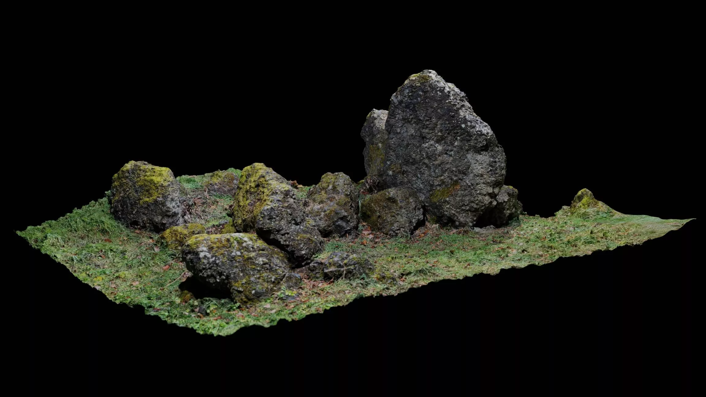 Low-Poly Scanned Stone Formation Low-poly 3D model