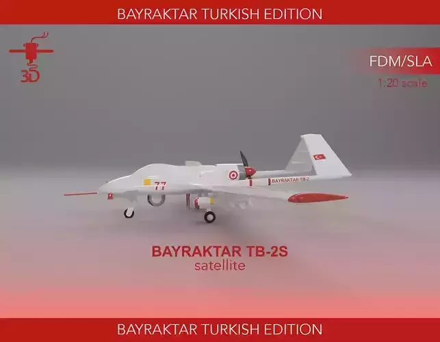 Bayraktar TB-2S Satellite HIGH QUALITY 3D PRINT MODEL 3D print model