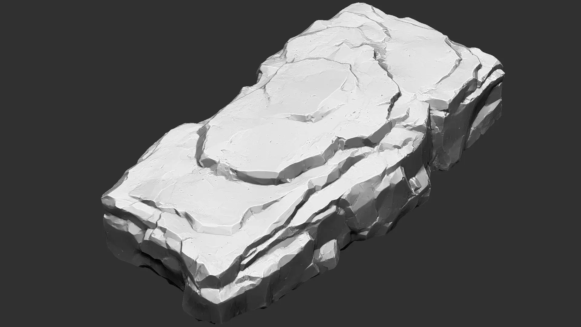 3D Mountain rock Zbrush sculpt 3D model_0