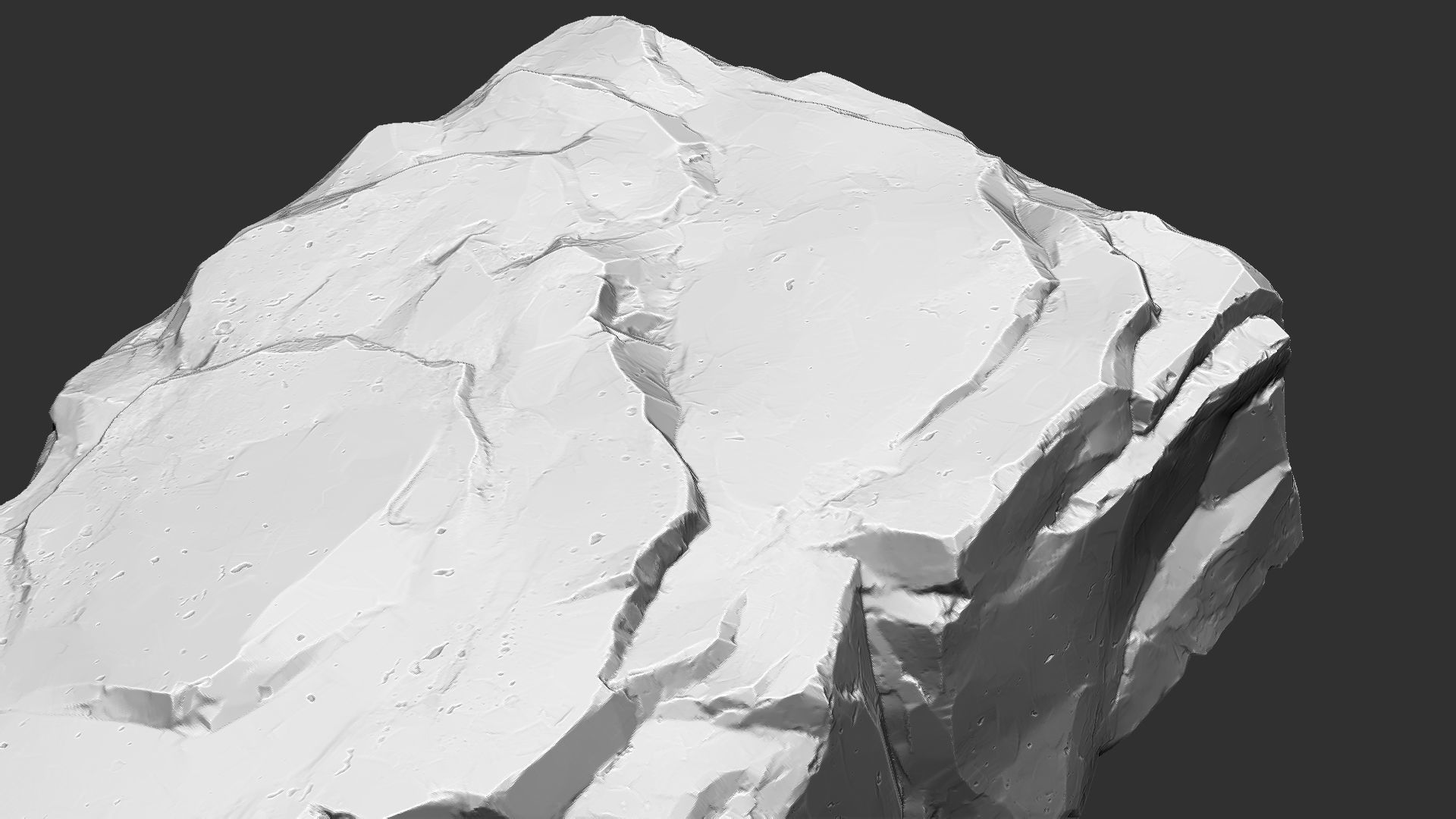 3D Mountain rock Zbrush sculpt 3D model_7