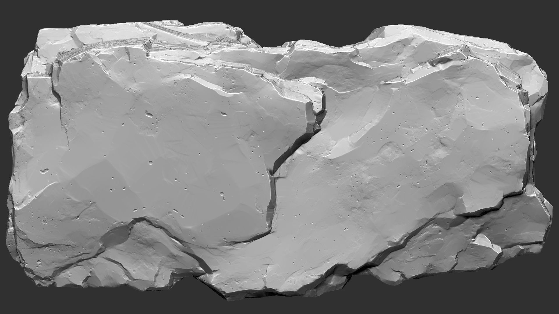 3D Mountain rock Zbrush sculpt 3D model_3