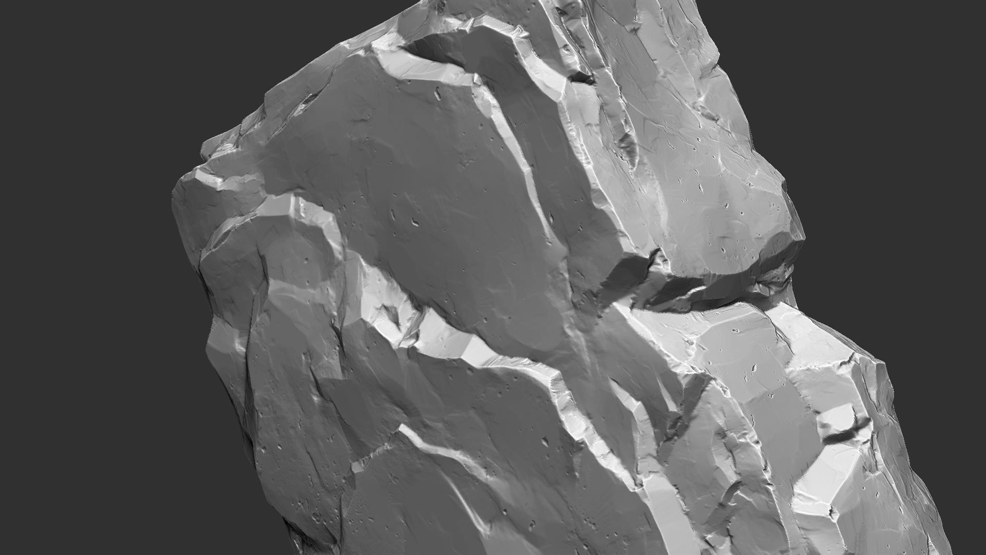 3D Mountain rock Zbrush sculpt 3D model_9