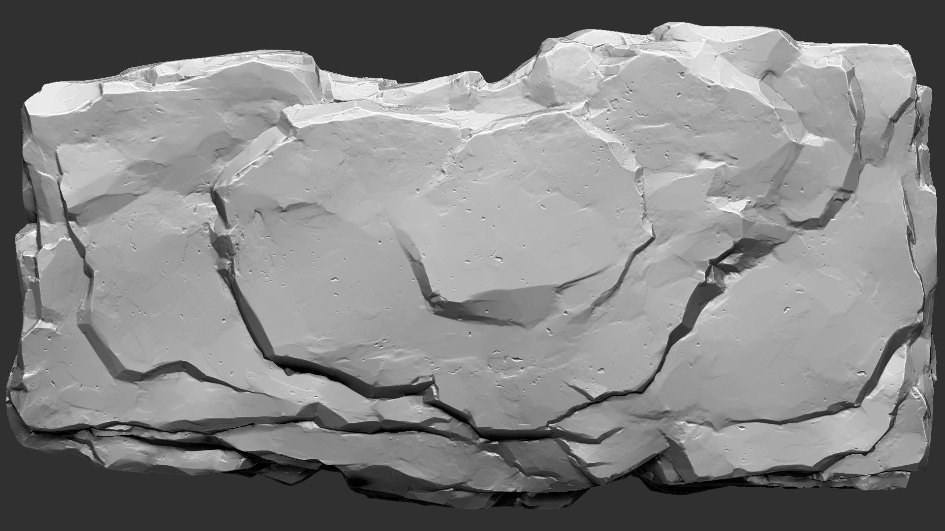 3D Mountain rock Zbrush sculpt 3D model_2
